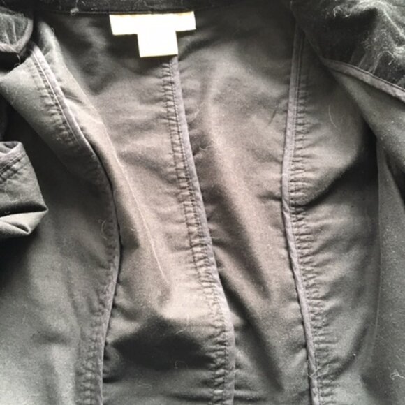 NWOT! Michael Kors Black military style velvet jacket with silver buttons xs - Picture 7 of 12